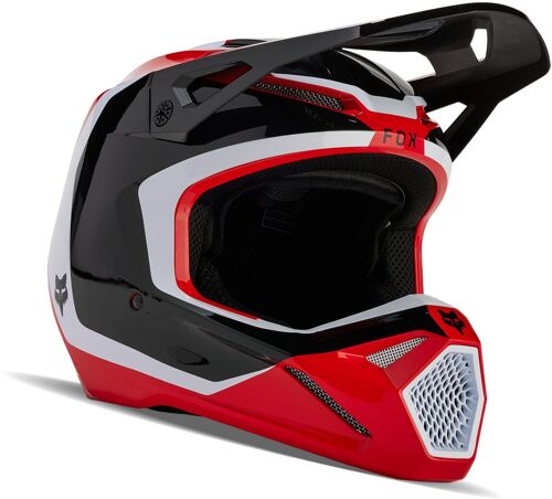 Fox V1 Nitro Mips Casque De Motocross, Noir-Blanc-Rouge, Taille 2xl Pour Hommes