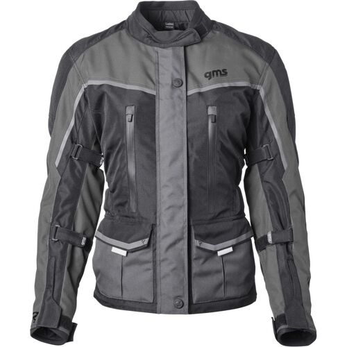 Gms Twister Neo Imperméable À L¿Eau Dames Moto Textile Veste, Noir-Gris, Taille M Pour Femmes