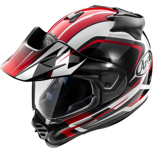 Arai Tour-X5 Discovery Casque De Motocross, Noir-Blanc-Rouge, Taille S Pour Hommes