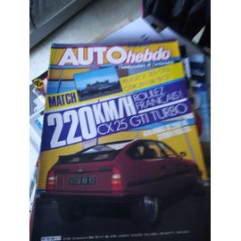 Auto Hebdo 438 De 1984 Cx 25 Gti Turbo,Bx19 Gt,Peugeot 305 Gtx,Visa Gti,Alfa 90 2.5