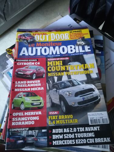 Le Moniteur 1482 De 2010 C4,Ssangyong Korando,Nissan Micra,Pathfinder 2.5 Dci,Opel Meriva Diesel,Mini Countryman Cooper D,Bmw 520d A Touring,Audi A6 Avant 2.0 Tdi Multitronic,Mercedes E220 Cdi A Break