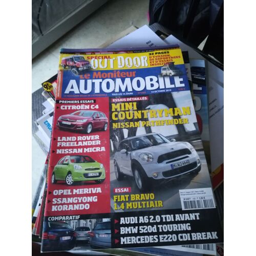 Le Moniteur 1482 De 2010 C4,Ssangyong Korando,Nissan Micra,Pathfinder 2.5 Dci,Opel Meriva Diesel,Mini Countryman Cooper D,Bmw 520d A Touring,Audi A6 Avant 2.0 Tdi Multitronic,Mercedes E220 Cdi A Break