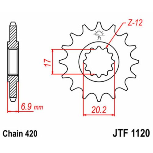 Jt Sprockets Pignon Acier Standard 1120 - 420