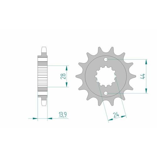 Afam Pignon Acier Standard 20606 - 525