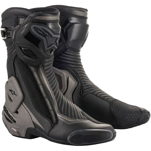 Alpinestars Smx Plus V2 Bottes De Moto, Noir-Gris, Taille 41 Pour Hommes