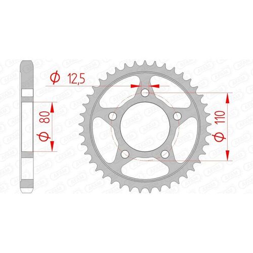 Afam Couronne Acier Standard 10605 - 530