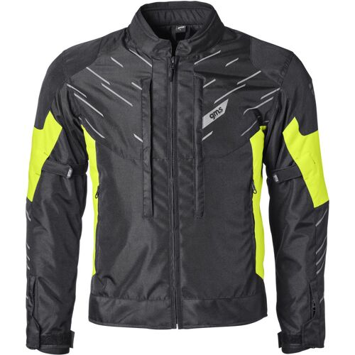 Gms Kasai Veste Textile De Moto Imperméable, Noir-Jaune, Taille L Pour Hommes