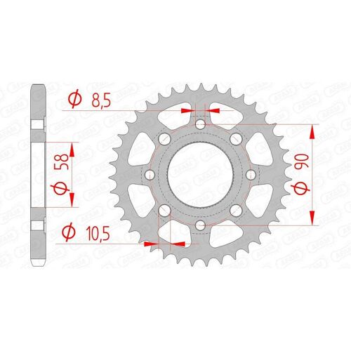 Afam Couronne Acier Standard 10201 - 428