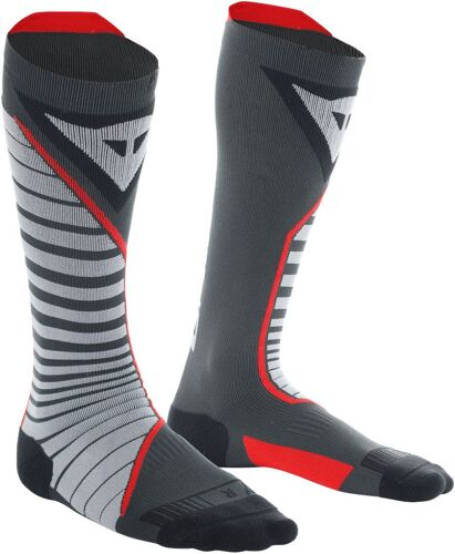 Dainese Thermo Long Chaussettes, Gris-Rouge, Taille 42 - 44 Pour Hommes