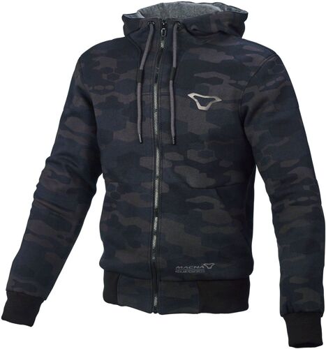 Macna Nuclone Moto Zip Sweat À Capuche, Noir-Multicolore, Taille L Pour Hommes