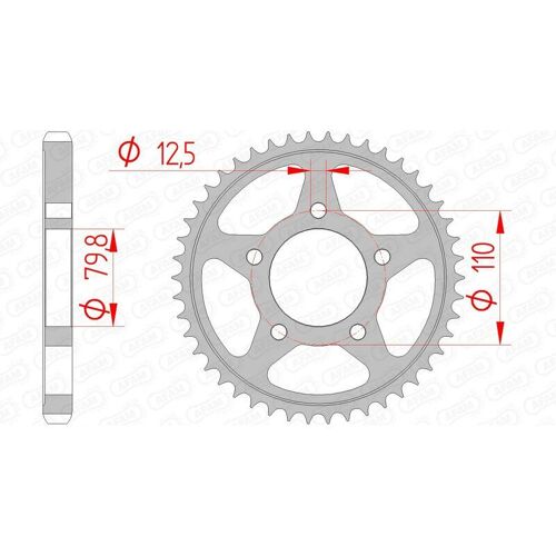 Afam Couronne Acier Standard 86600 - 530