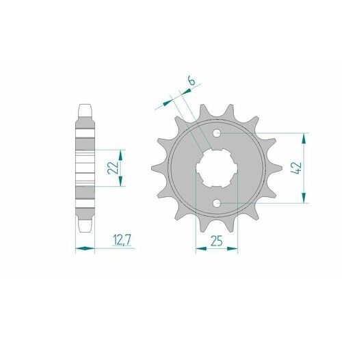 Afam Pignon Acier Standard 20502 - 530