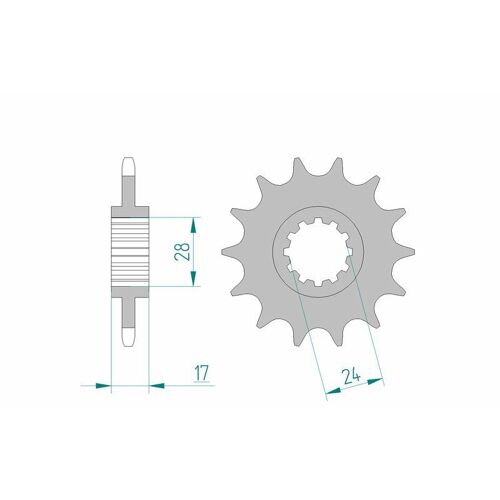 Afam Pignon Acier Standard 20516 - 520