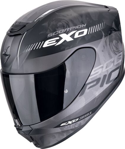 Scorpion Exo-391 Ava Casque, Noir-Argent, Taille Xs Pour Hommes