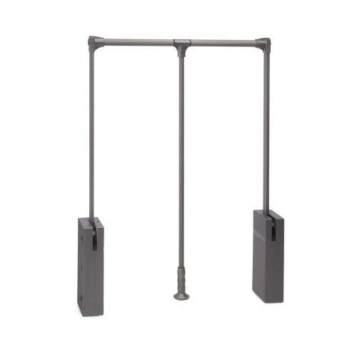 Penderie Escamotable Sway Finition Titane - Charge 10 Kg - Largeur 830 - 1150 Mm Emuca
