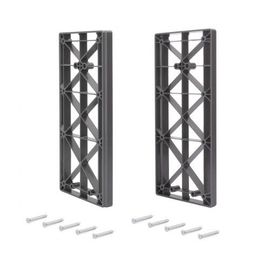 Paire D'embases Latérales Pour Penderie Escamotable Sway - Titane Emuca