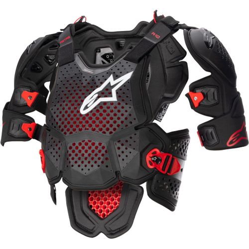 Alpinestars A-10 V2 Protecteur Thoracique, Noir-Rouge, Taille Xs S Pour Hommes