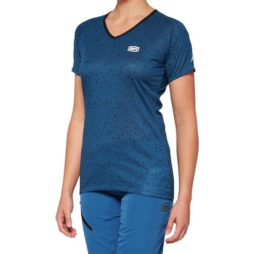 100% Airmatic Slate Blue Maillot De Vélo À Manches Courtes Pour Dames, Bleu, Taille S Pour Femmes