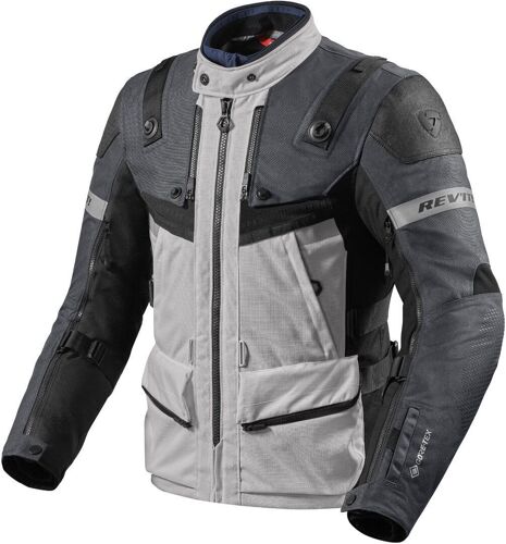 Revit Defender 3 Gtx Veste Textile De Moto, Noir-Gris-Argent, Taille 2xl Pour Hommes