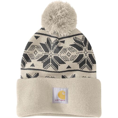 Carhartt Knit Pom Jacquard Bonnet Femme, Blanc Pour Femmes
