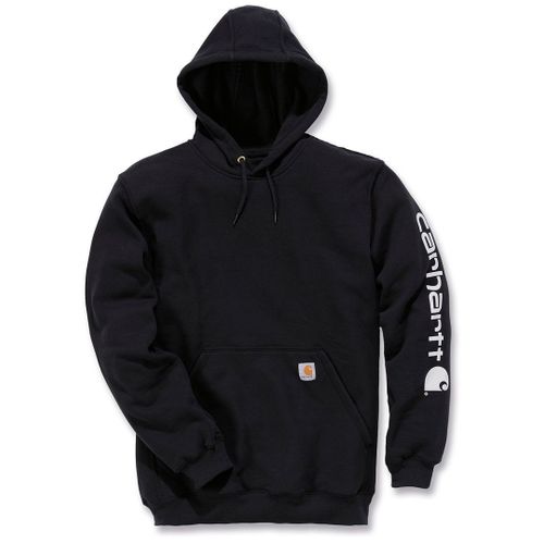 Carhartt Midweight Sleeve Logo Capuche, Noir, Taille M Pour Hommes