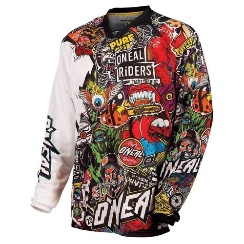O¿Neal Mayhem Crank Maillot, Blanc-Rouge, Taille L Pour Hommes