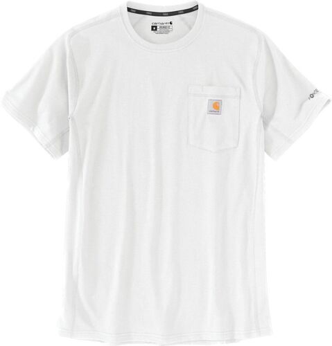 Carhartt Force Relaxed Fit Midweight Short Sleeve Pocket T-Shirt, Blanc, Taille 2xl Pour Hommes
