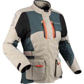 Bering Siberia Imperméable Dames Moto Textile Veste, Beige, Taille 48 Pour Femmes
