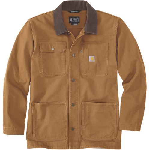 Carhartt Loose Fit Firm Duck Blanket-Lined Chore Manteau, Brun, Taille L Pour Hommes