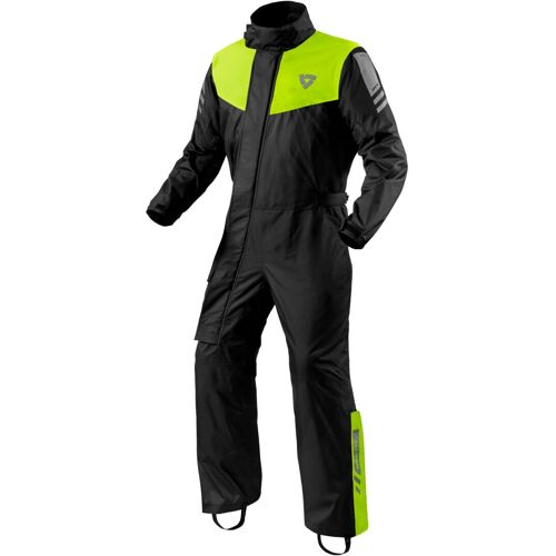 Revit Pacific 4 H2o Combinaison De Pluie De Moto 1 Pièce, Noir-Jaune, Taille 2xl Pour Hommes