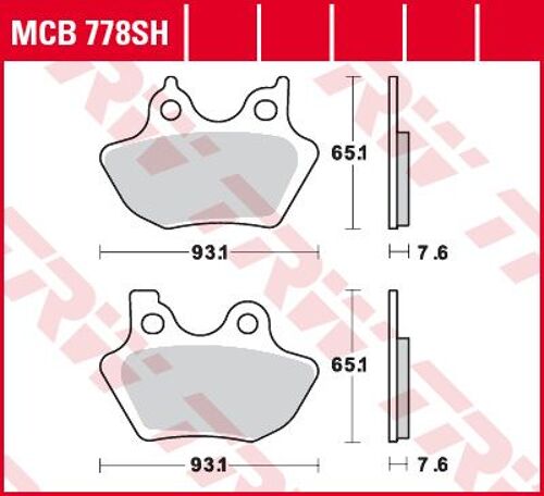Trw Lucas Sintered Doublure Mcb778sh