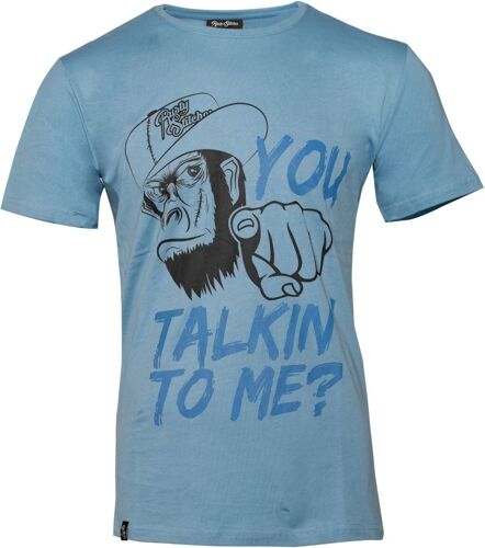 Rusty Stitches You Talkin To Me T-Shirt, Bleu, Taille M Pour Hommes