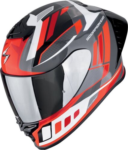 Scorpion Exo R1 Evo Ii Air Vital Casque, Noir-Gris-Rouge, Taille M Pour Hommes