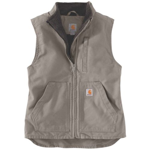 Carhartt Sherpa Lined Mock Neck Gilet Pour Dames, Gris, Taille L Pour Femmes