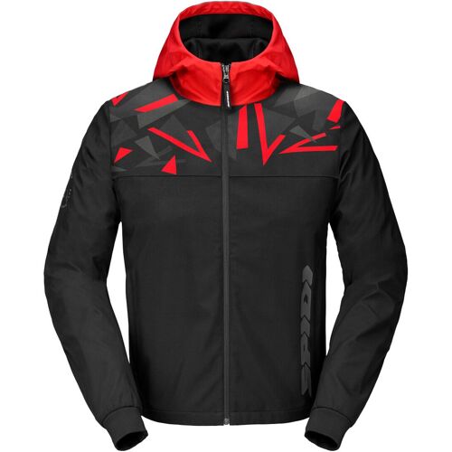 Spidi Evo Sport Sweat À Capuche Moto, Noir-Rouge, Taille 3xl Pour Hommes