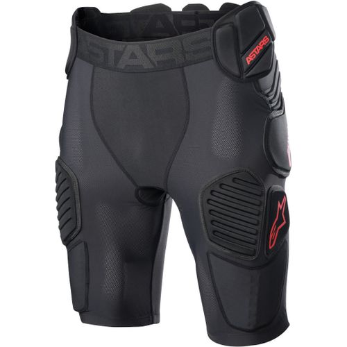 Alpinestars Bionic Pro Short Protecteur, Noir-Rouge, Taille 2xl Pour Hommes
