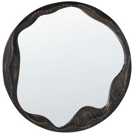 Miroir LANGON 60 cm 60 cm Bois de pin Marron foncé