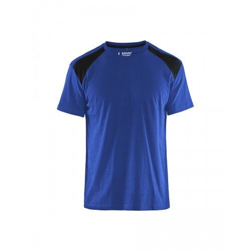 T-Shirt De Travail Bicolore 100% Coton 3379 - Bleu Roi Et Noir - M Blaklader