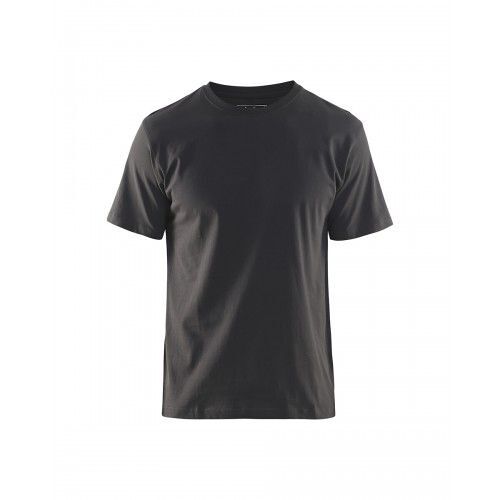 T-shirt de travail respirant 100% coton uni 3525 - gris foncé - ST BLAKLADER