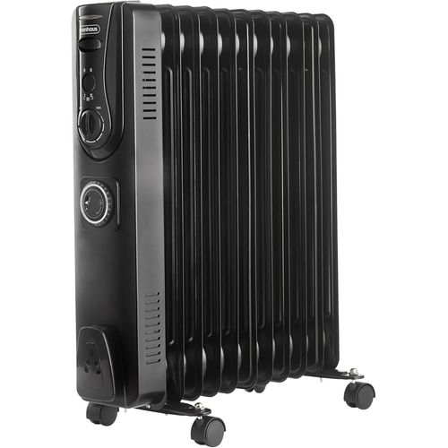 lbgwp60-Radiateur Bain D'Huile À 11 Ailettes À Commande Thermostatique - Radiateur Électrique Pour Bureau À Domicile - Chauffage D'Appoint 2,5 Kw - Chauffe Rapidement N'Importe Quelle Pièce