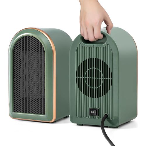 lbgwp60-Chauffage D'Appoint Electrique Portable,Petit Radiateur Soufflant Economie D'Énergie Ptc Ceramique,Silencieuse Chauffage Cinétique1200W/800W,Chauffage Mini Plug In Dumping Surchauffe Protecti