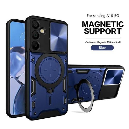 Coque - Boonget - Samsung Galaxy A16 5g - Silicone + Plastique - Antichoc - Support Intégré