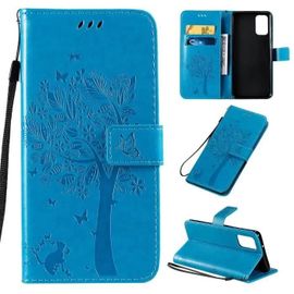Housse Samsung Galaxy S20+ /S20 Plus Coque Avec Support Portefeuille Anti-Chocs Protection Étui Samsung Galaxy S20 Plus -Bleu