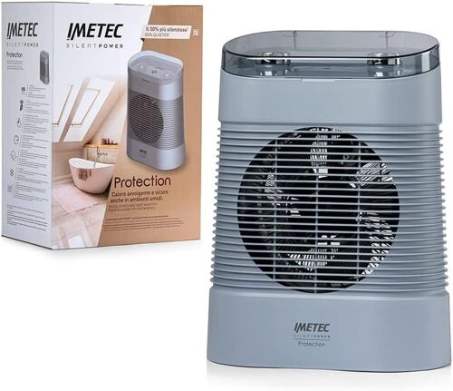 MEVRONISSHOP-Silent Power Protection Thermoventilateur silencieux, 2100 W, minuteur d¿extinction automatique, température réglable, 4 fonctions, thermostat d¿ambiance et de sécurité, fonction antigel