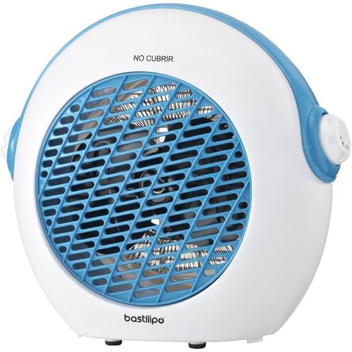 Tvc-2000C, Radiateur Soufflant Vertical, Blanc/Bleu, 1000/2000 W, Thermostat[Z326]