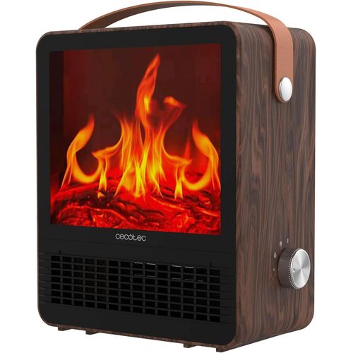Chauffage Céramique De Table Basse Consommation Readywarm 1500 Ceramic Flames. 1500w, Lumière Effet Flammes, Thermostat Réglable, 2 Modes, Triple Système De Sécurité, Idéal Pour 15 M², Noir[Z236]