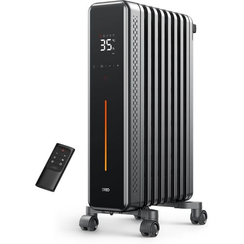 lbgwp60-Radiateur À Huile, Chauffages Rayonnants Électriques Avec Télécommande, Protection Contre La Surchauffe Et Le Basculement, Minuterie De 24 Heures, Silencieux, Thermostat Numérique, Grand Espa