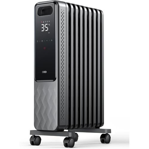 lbgwp60-Radiateur À Huile Économique 2000W, Chauffage Électrique Mobile Avec Télécommande, 3 Niveaux De Chaleur, 4 Modes, Minuterie 24H, Protección Antivuelco, Radiateur Électrique Avec Thermostat, O