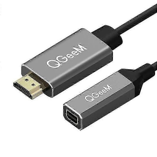 Câble adaptateur HDMI vers Mini DisplayPort 4K@30Hz UHD pour ordinateur portable Plug & Play