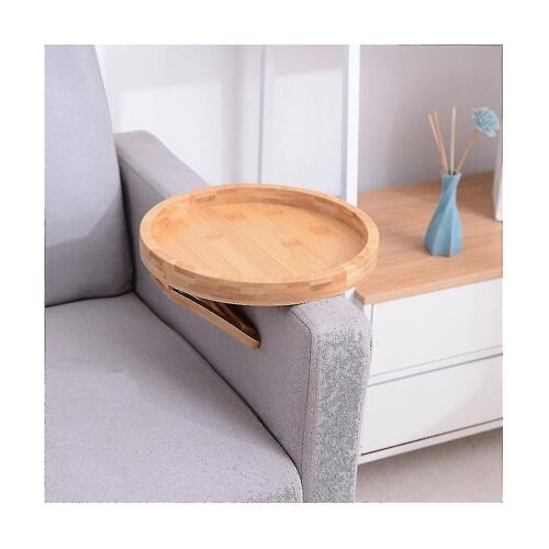 Canapé Plateau Table Canapé Accoudoir Clip-on Plateau Bois Canapé Plateau Pratique Tv Tray Pour Télécommande Coffe